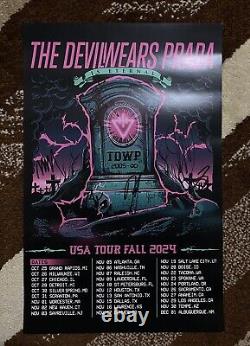 THE DEVIL WEARS PRADA Band Signed/Autographed 11x17 RARE VIP Poster 2024 Tour