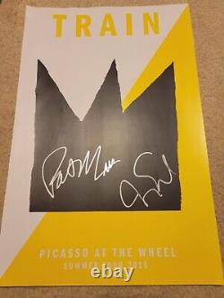 TRAIN BAND signed autograph 11X17 2015 Tour Picasso Poster PATRICK MONAHAN +1