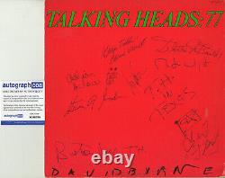 Talking Heads Full Band + Touring Band Vinyl Record SIGNED ACOA 77