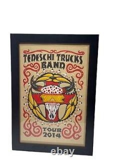 Tedeschi Trucks Band 2014 Tour Poster Signed JEFF WOOD No. 540/725 Rare Framed