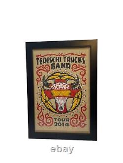 Tedeschi Trucks Band 2014 Tour Poster Signed JEFF WOOD No. 540/725 Rare Framed