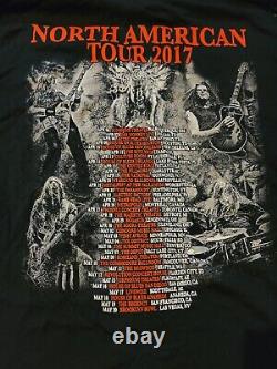 Testament BAND SIGNED AUTOGRAPH Large 2017 Tour Shirt New exodus death angel #A