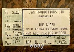 The Clash all FOUR Band Signed Autographed Ticket 1982 Combat Rock Tour