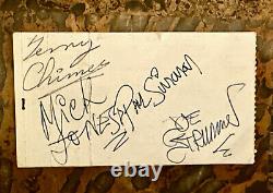 The Clash all FOUR Band Signed Autographed Ticket 1982 Combat Rock Tour