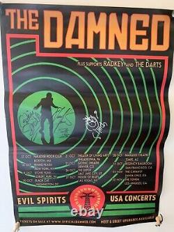 The Damned Evil Spirits Tour Poster The Catalyst 11/01/18 Signed By Band