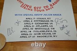 The Decemberists Entire Band Autographed 2017 Spring Tour 18x24 Litho JSA COA