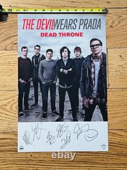 The Devil Wears Prada Autograph 11x17 All 5 Band members Warped Tour