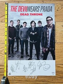 The Devil Wears Prada Autograph 11x17 All 5 Band members Warped Tour