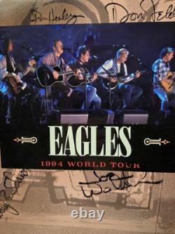 The Eagles 1994 World Tour 5 Member Band Signed Photo Program Coa Psa/dna