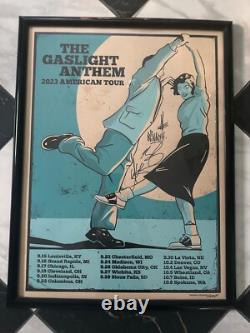 The Gaslight Anthem 2023 American Tour Signed Poster (Screenprint, Full Band)