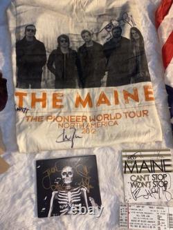 The Maine Band Lot of Fan Memorabilia Signed Tour Merch and CDs