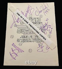 The Outlaws Band Autograph Hand Signed 1993 Tour Button Designer's Master Sheet