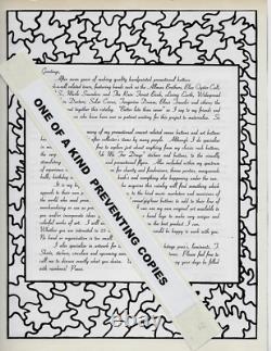 The Outlaws Band Autograph Hand Signed 1993 Tour Button Designer's Master Sheet