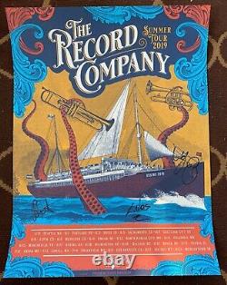 The Record Company Band Autographed / Signed 2019 All This Life CD Tour Poster