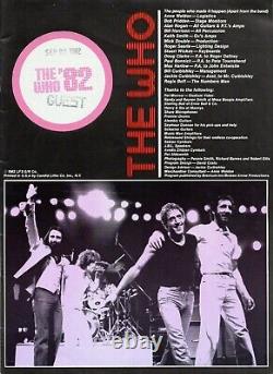 The Who 1982 It's Hard Tour Band Signed Concert Program-includes Backstage Pass