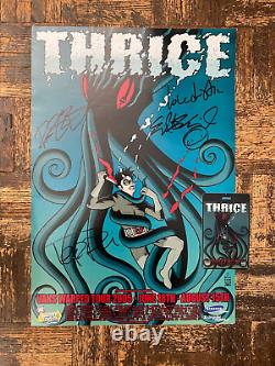 Thrice Autographed / Signed Poster 2005 Warped Tour Poster Entire Band Rare