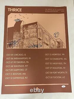 Thrice Band Signed Autographed 2023 Cardstock Tour Poster Jsa Coa # At56289