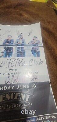 Tokyo Police Club POSTER 2016 tour Hand Signed Autographed by Band