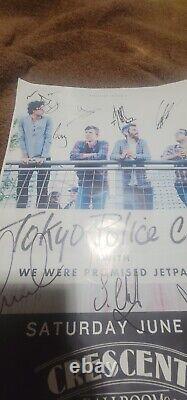 Tokyo Police Club POSTER 2016 tour Hand Signed Autographed by Band