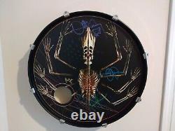 Tool 2024 Tour Charlotte, NC 24 Drum Head Signed By Entire Band With Display