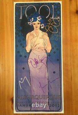 Tool Band Autographed Tour Poster 2012 Korin Faught Art Albuquerque Adam Jones