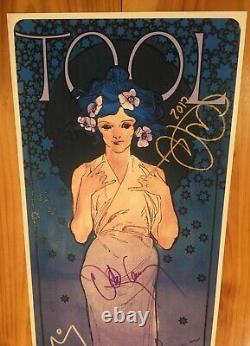 Tool Band Autographed Tour Poster 2012 Korin Faught Art Albuquerque Adam Jones