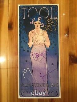 Tool Band Autographed Tour Poster 2012 Korin Faught Art Albuquerque Adam Jones