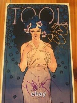 Tool Band Autographed Tour Poster 2012 Korin Faught Art Albuquerque Adam Jones