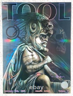Tool Band Signed Concert Poster Tampa Tour February 9 2022 /650 Adi Granov