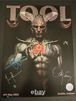 Tool Band Signed Poster Dublin Tour Fear Inoculum May 6 2022 /350 Adi Granov