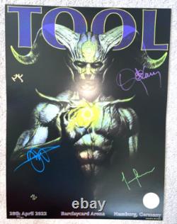 Tool Band Signed Poster Hamburg Tour Concert April 28 2022 /650 Adi Granov