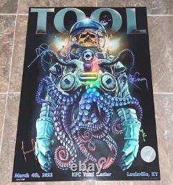 Tool Band Signed Poster Louisville Tour Fear Inoculum 3/4/22 /780 Mark Brooks