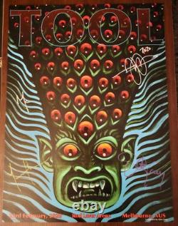 Tool Band Signed Tour Poster Melbourne Australia Feb 23 2020 Alex Grey Guardian