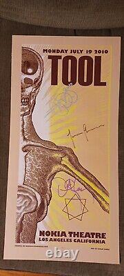 Tool Band Signed Tour Poster Nokia Theatre Los Angeles CA 2010 Adam Jones