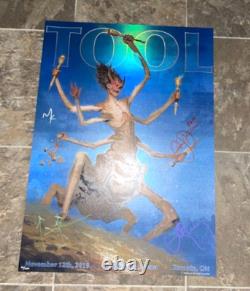 Tool Band Signed Tour Poster Toronto Canada FI November 12 2019 /650 Max Verehin