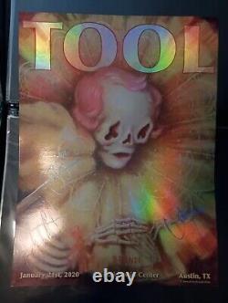 Tool Band Tour Poster SIGNED Austin TX Frank Irwin Center 01/21/20 Brandi Milne