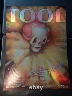 Tool Band Tour Poster SIGNED Austin TX Frank Irwin Center 01/21/20 Brandi Milne