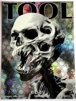 Tool signed Houston Poster 2022 fear inoculum concert tour Max Verehin 67/730
