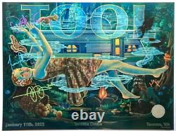 Tool signed Tacoma Poster 2022 fear inoculum concert tour group auto