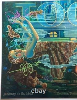 Tool signed Tacoma Poster 2022 fear inoculum concert tour group auto
