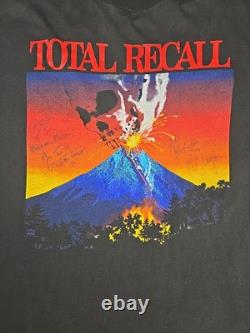 Total Recall Tour SIGNED T Shirt XL Nazareth Uriah Heep Blue Oyster Cult 1993