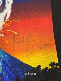 Total Recall Tour SIGNED T Shirt XL Nazareth Uriah Heep Blue Oyster Cult 1993