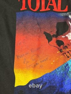 Total Recall Tour SIGNED T Shirt XL Nazareth Uriah Heep Blue Oyster Cult 1993