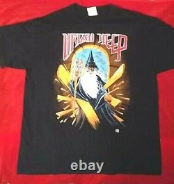 Ultra Rare Vintage Collectible URIAH HEEP Band Autographed World Tour T-Shirt 93