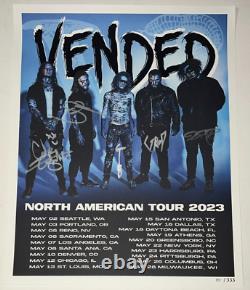 VENDED band REAL hand SIGNED & Numbered 2023 Tour poster Ltd 333 COA Slipknot