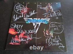 Van Halen Full Band Signed Debut Lp Signed On The 1978 Uk Tour Great Signatures