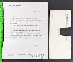 Vintage 1985 Kiss Band Polygram Records Paul Stanley Signed Letter Women Tour
