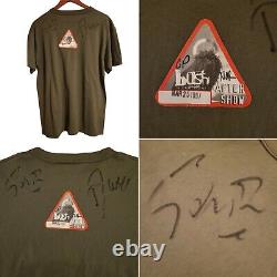 Vintage 90s Bush 1997 Gavin Rossdale Autographed Tour Band Green Rock T-Shirt L