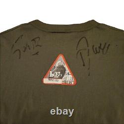 Vintage 90s Bush 1997 Gavin Rossdale Autographed Tour Band Green Rock T-Shirt L