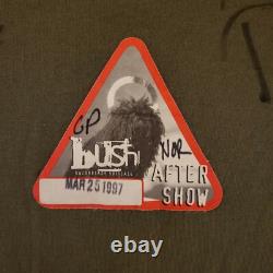 Vintage 90s Bush 1997 Gavin Rossdale Autographed Tour Band Green Rock T-Shirt L